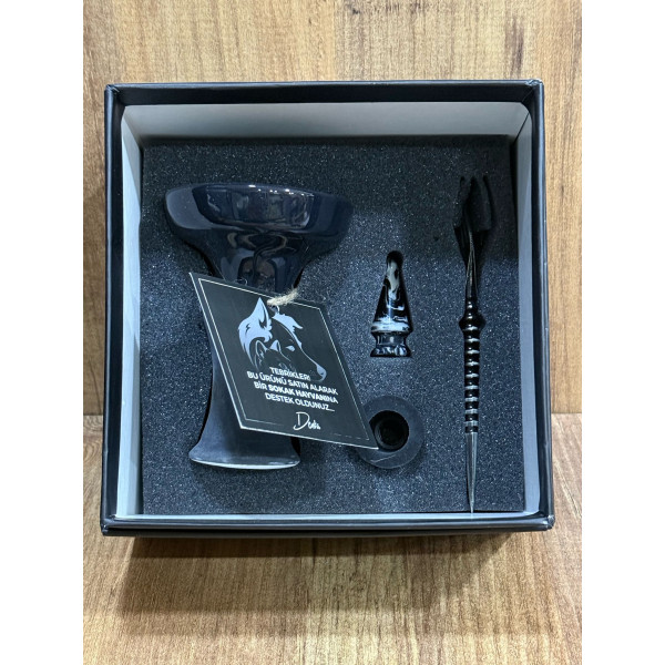 Denti Lüle Çatal Seti Black – Şık ve Dayanıklı Nargile Seti