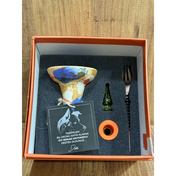 Denti Lüle Çatal Seti Brush – Şık ve Fonksiyonel Nargile Seti